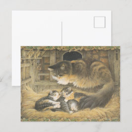 LESLEY ANNE IVORYS CHRISTMAS CAT POSTCARD POSTKARTE
