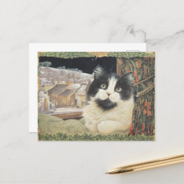  LESLEY ANNE IVORYS CHRISTMAS CAT POSTCARD POSTKARTE