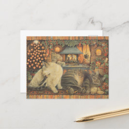 LESLEY ANNE IVORYS CHRISTMAS CAT POSTCARD POSTKARTE