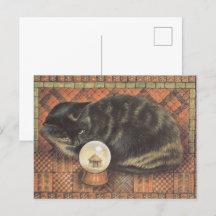 LESLEY ANNE IVORYS CHRISTMAS CAT POSTCARD