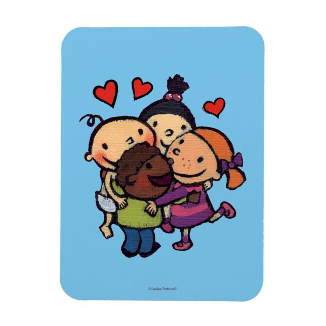 Leslie Patricelli Group Hug mit Freunden Magnet (Vertikal)