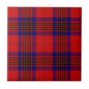 Leslie Tartan Red Blue lila kariert Fliese