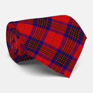 Leslie Tartan Red Blue lila kariert Krawatte