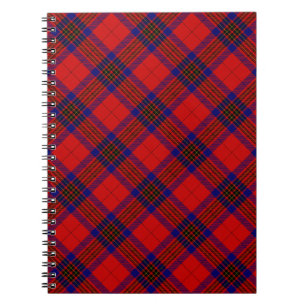 Leslie Tartan Red Blue lila kariert Notizblock