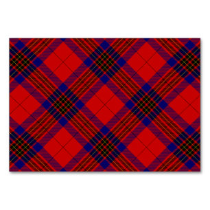 Leslie Tartan Red Blue lila kariert Tischnummer