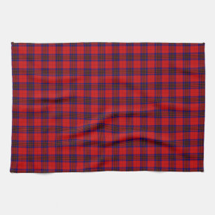 Leslie-Tartan Rot Blau Lila Karo Handtuch