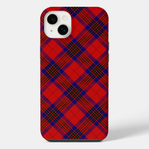 Leslie-Tartan Rot Blau Lila Karo iPhone 14 Plus Hülle