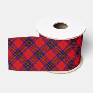 Leslie-Tartan Rot Blau Lila Karo Ripsband