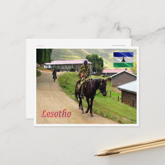 Lesotho - Basotho - Postkarte (Vorderseite/Rückseite Beispiel)