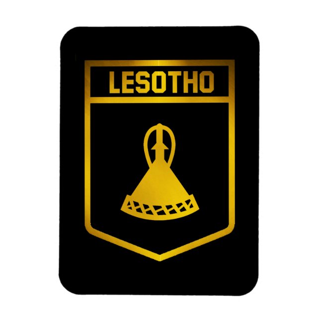 Lesotho Emblem Magnet (Vertikal)