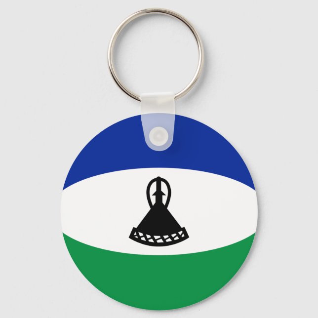 Lesotho Fisheye Flag Schlüsselanhänger (Vorderseite)