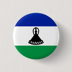 Lesotho Flag Button