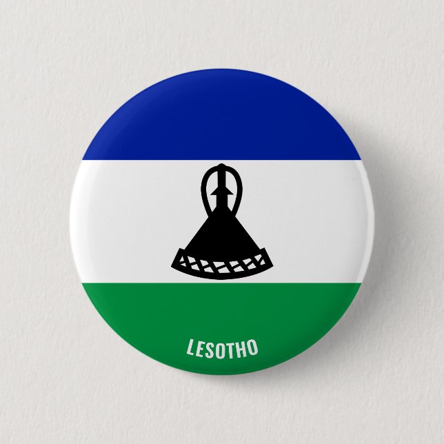 Lesotho Flag Charming Patriotic Button (Vorderseite)