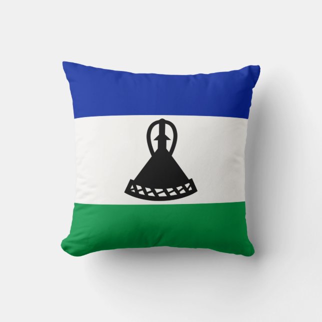 Lesotho Flag Kissen (Vorderseite)