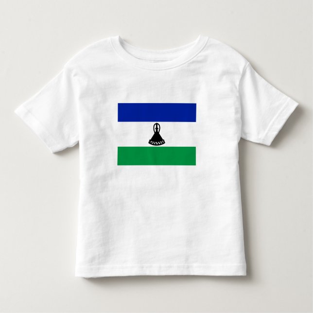 Lesotho Flag Kleinkind T-shirt (Vorderseite)