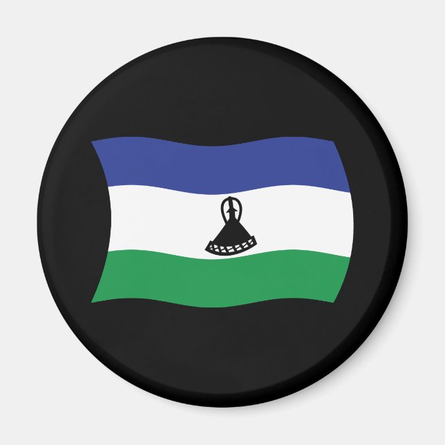 Lesotho Flag Magnet (Vorne)