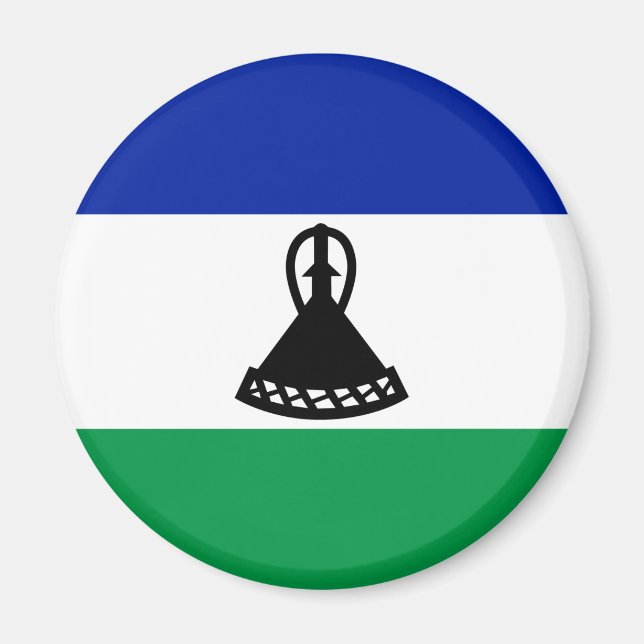 Lesotho Flag Magnet (Vorne)