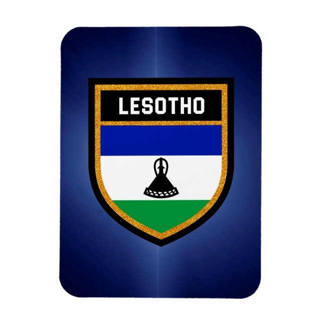 Lesotho Flag Magnet (Vertikal)