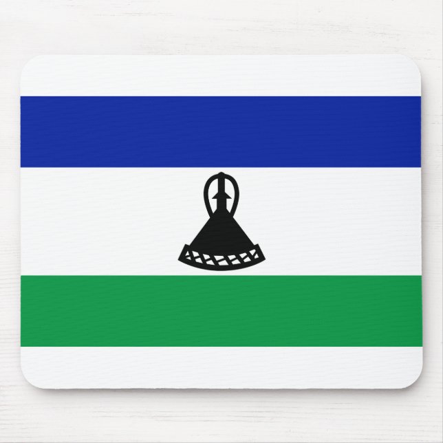 Lesotho Flag Mousepad (Vorne)