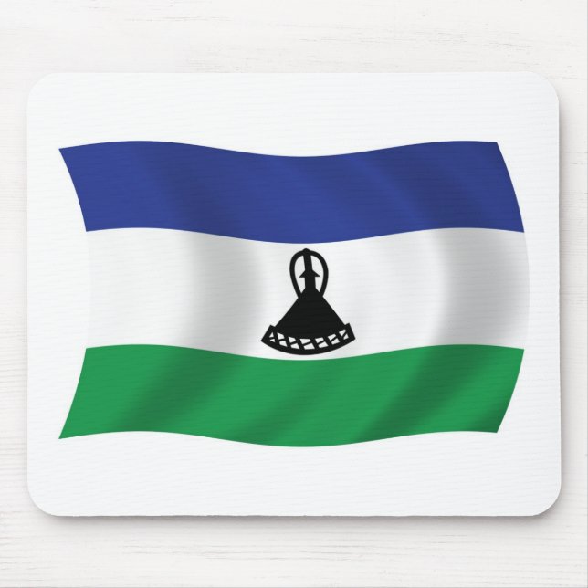 Lesotho Flag Mousepad (Vorne)