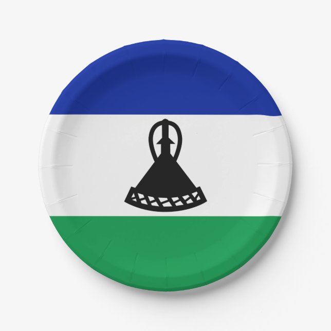 Lesotho Flag Pappteller (Vorderseite)