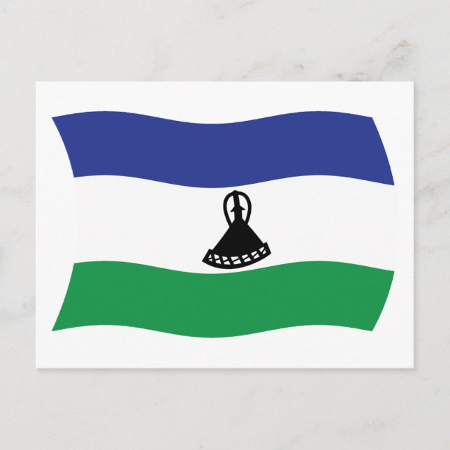 Lesotho Flag Postcard Postkarte (Vorderseite)