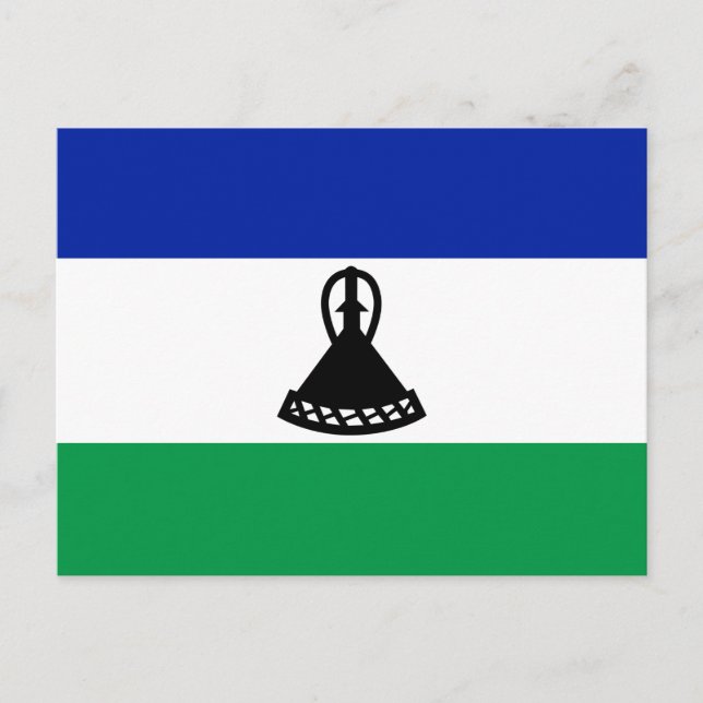 Lesotho Flag Postkarte (Vorderseite)