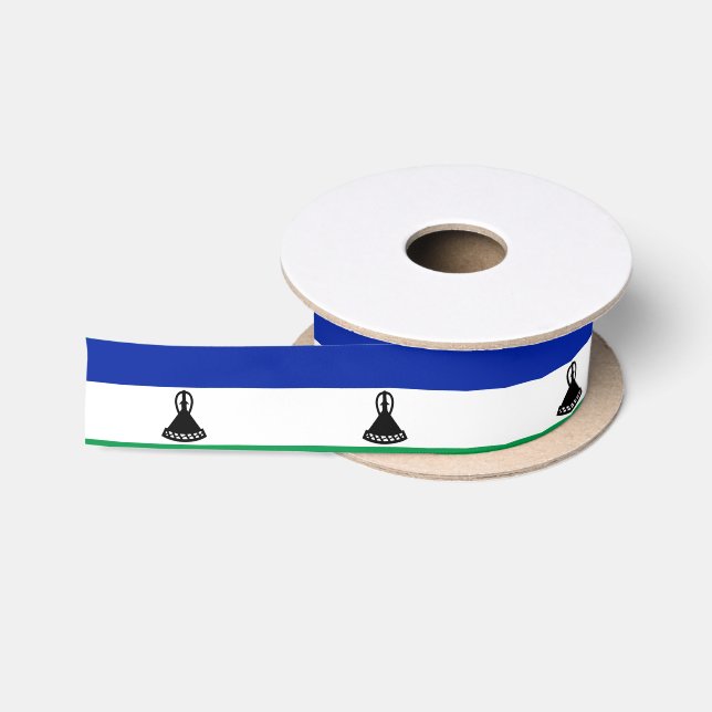 Lesotho Flag Satinband (Spule)