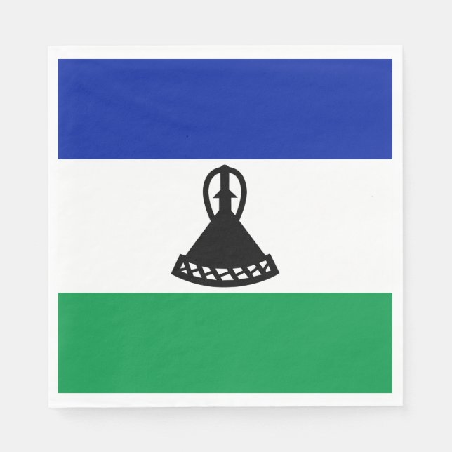 Lesotho Flag Serviette (Vorderseite)
