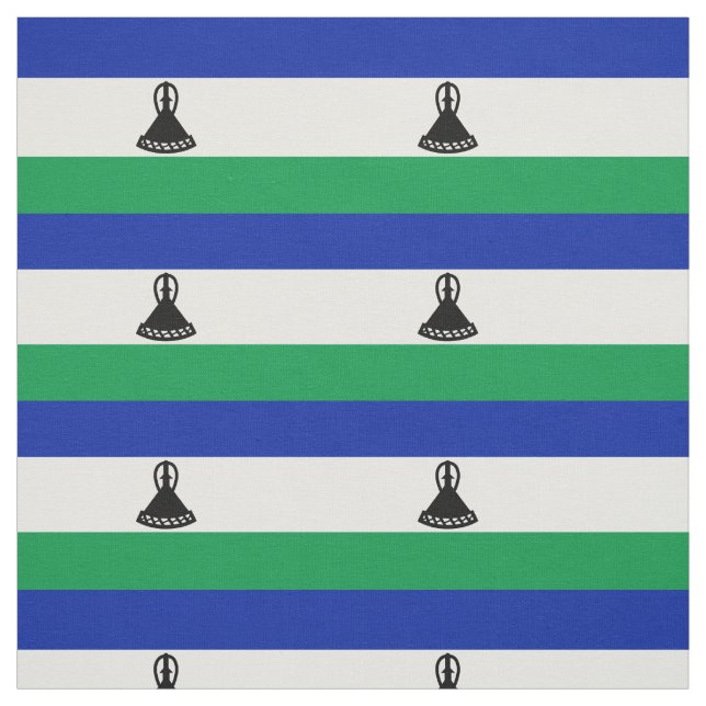 Lesotho Flag Stoff (Muster)