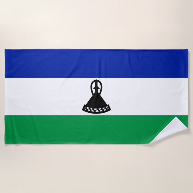 Lesotho Flag Strandtuch (Vorderseite)
