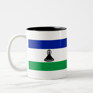 Lesotho Flag Zweifarbige Tasse