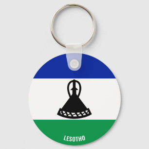 Lesotho-Flagge Charmant Patriotisch Schlüsselanhänger
