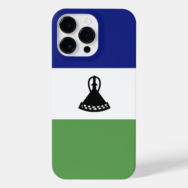 Lesotho-Flagge iPhone 14 Pro Max Hülle (Rückseite)