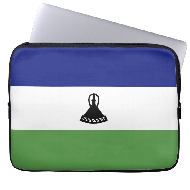 Lesotho-Flagge Laptopschutzhülle (Vorderseite)