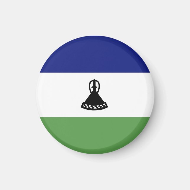 Lesotho-Flagge Magnet (Vorne)