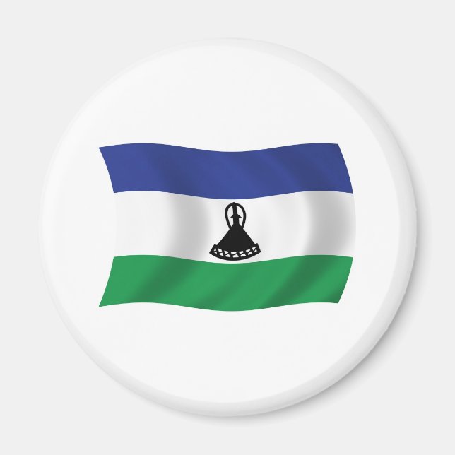 Lesotho-Flagge-Magnet Magnet (Vorne)