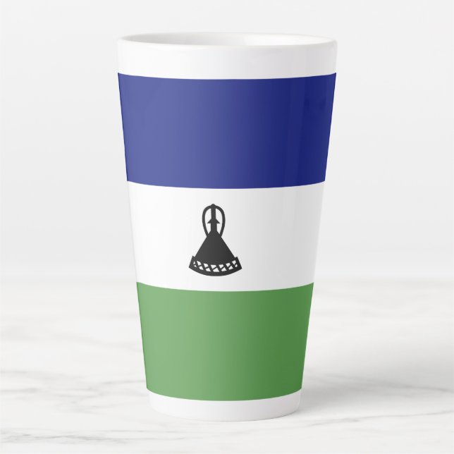 Lesotho-Flagge Milchtasse (Vorderseite)