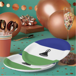Lesotho-Flagge Pappteller