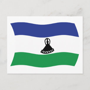 Lesotho-Flagge Postkarte