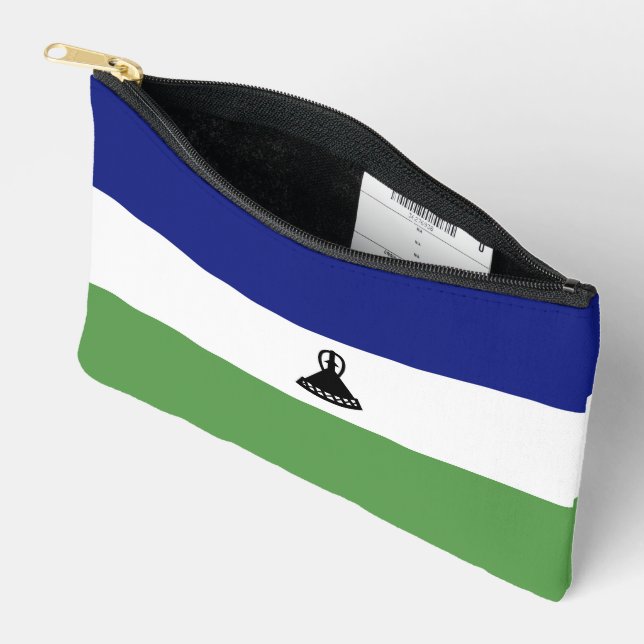 Lesotho-Flagge Zubehörtasche (Offen)