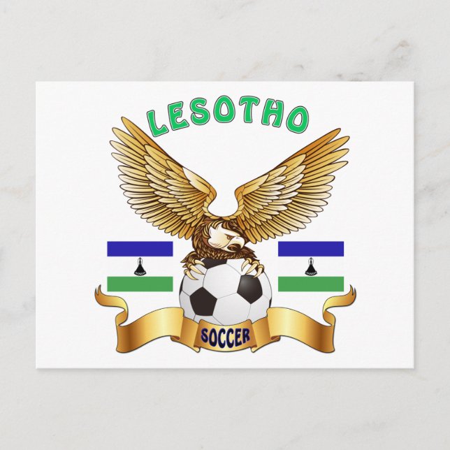 Lesotho Football Designs Postkarte (Vorderseite)