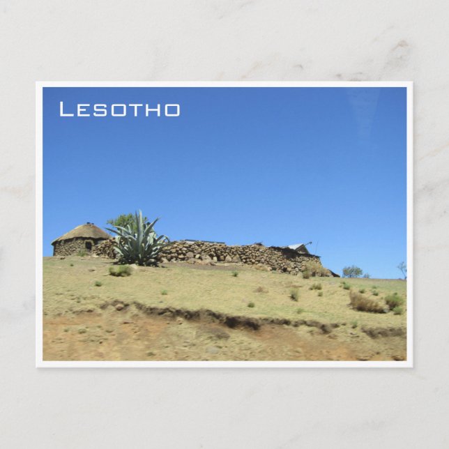 Lesotho Hut Postkarte (Vorderseite)