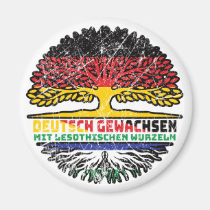 Lesotho Lesothisch Deutsch Deutschland Baum Wurzel Magnet