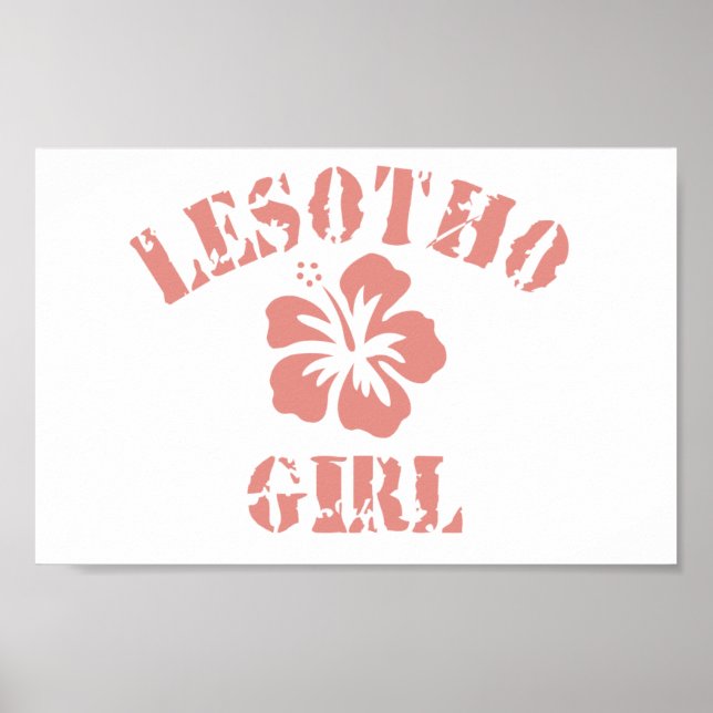 Lesotho Pink Girl Poster (Vorne)