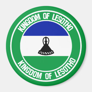 Lesotho Round Emblem Magnet