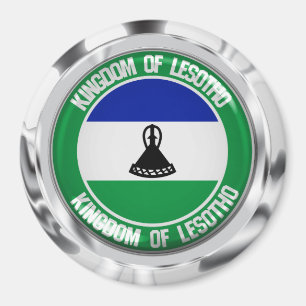 Lesotho Round Emblem Magnet