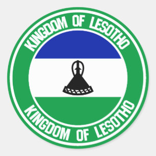 Lesotho Round Emblem Runder Aufkleber