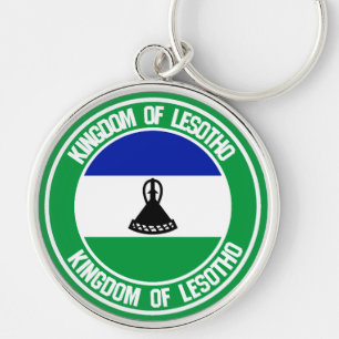 Lesotho Round Emblem Schlüsselanhänger