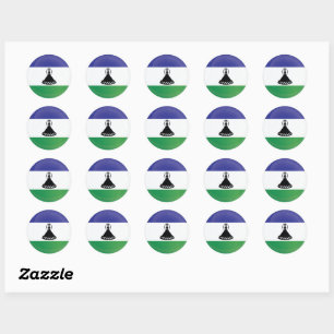 Lesotho Round Icon Flag Runder Aufkleber
